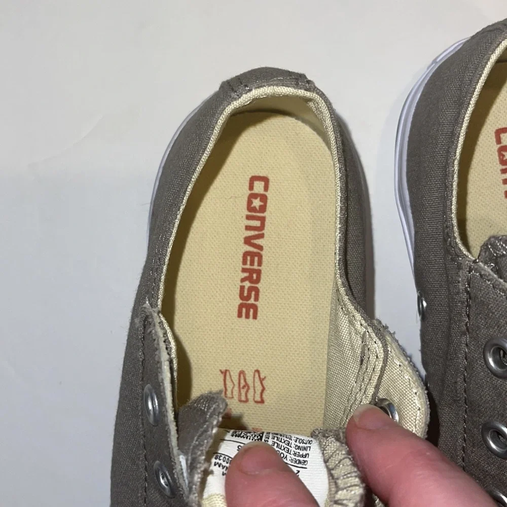 Converse All Stars youth sneakers. Size 2. Gray and White. NWOT.
